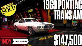 SOLD for $147,500 1969 Pontiac Trans Am // Mecum Indy 2023