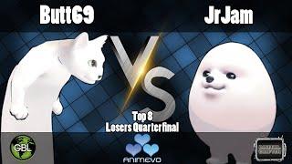 Butt69 Slender Cat vs JrJam Egg Dog   Fight of Animals AnimEVO 2020 Losers Quarters