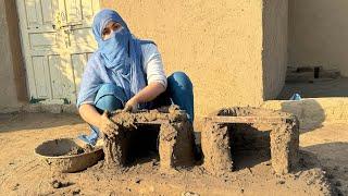 How to make multiple Clay Stove I Primitive Technology of Outdoor Chulha Village stove making#viral