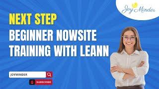 Next Step Beginner Nowsite Training with LeAnn