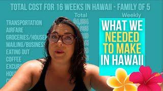 Hawaii Travel Nurse Family Expenses for 16 weeks (What you NEED to make!)