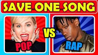 Save One Drop One Song POP Vs RAP. Music Quiz 