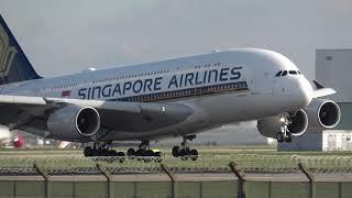 Jumbos and Superjumbos at London Heathrow!  747s + A380s arriving - Runway 27 Right 6th March 2020.