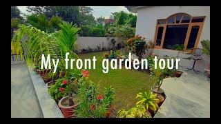 A BRIEF TOUR OF MY FRONT GARDEN | INDIA | LAWN IDEAS | PORCH TOUR | BACKYARD GARDENING