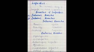 Branches of linguistics