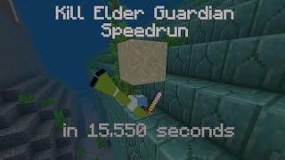 [WR] Minecraft Bedrock Kill Elder Guardian in 15.550 Seconds