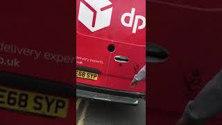 MAN TRAPPED IN VAN DPD