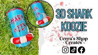 3D Shark Koozie Tumbler | PDB Creative Studio | Dimensional Drinks | Tumbler Tutorial