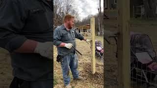 How to get a fence pulled Tight! Like a pro! #shorts