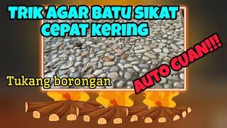 Cara pasang batu sikat agar cepat kering!!tukang borongan auto CUAN!!!