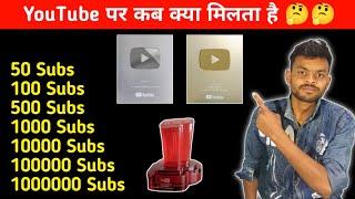 YouTube पर कब क्या मिलता है !! YouTube Award Kaise Milta Hai !! YouTube Awards In 2022