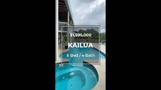 Hawaii Real Estate - Kailua Home Tour $1,595,000 6 Bed 4 Bath