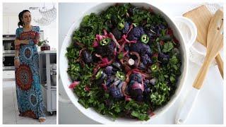 Cauliflower Potato Cabbage Purple Salad Recipe - Heghineh Cooking Show