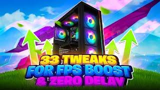 33 PC Tweaks for better FPS & Zero Input DELAY