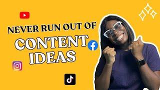 5 WAYS TO GENERATE ENDLESS CONTENT IDEAS AS A SOCIAL MEDIA MANAGER