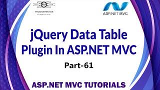 61 | jQuery Data Table In ASP.NET MVC | Adding jQuery Data Table In ASP.NET MVC (Hindi/Urdu)