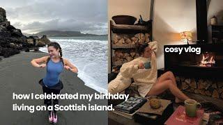 cosy birthday living on a Scottish island.