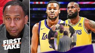 FIRST TAKE | "That was NOT basketball player" - Stephen A. is SAD because LeBron & Bronny situation