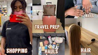 Vlog:Pack & Prep With Me For Travel!!!!Hair,Nails,Shopping,Haul..