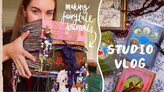 studio vlog  making a journal collection, sticker haul, creating content, journaling