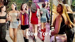  Night out Greenwich Village, New York City Nightlife, nyc walking tour 4K