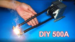 How to make 500A  high current transformer for DIY spot welding machine