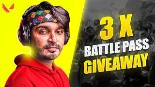 3 x BattlePass Giveaway  / Valorant Live