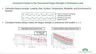 L13 Dynamic Failure Theories   Fracture mechanics, estimating fatigue failure, correction factors