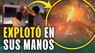 Pirotécnico le explotó en las manos: "Nunca más voy a hacer eso"