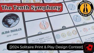 Playthrough | The Tenth Symphony (2024 Solitaire Print and Play Design Contest)