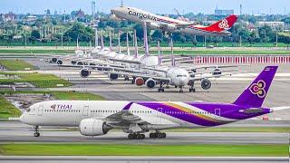  4 HOURs Watching Airplanes, Aircraft Identification, BANGKOK Suvarnabhumi Airport Plane Spotting