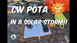 QRP, CW POTA IN A SOLAR STORM - FT-891, GABIL 7350TC