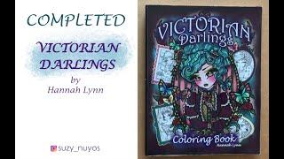 [Completed Coloring Book] Victorian Darlings by Hannah Lynn