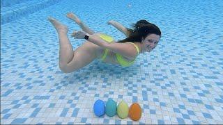 Swimming Underwater with Swim Toys