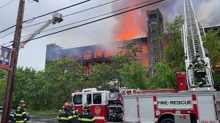 *On Scene* Victory Mills Fire, Multi-Alarm Commercial Structure Fire, 5-31-2025