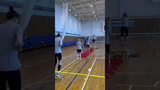 Volleyball Team Plyometric Training #volleyball #training #exercise #plyometrics #shorts