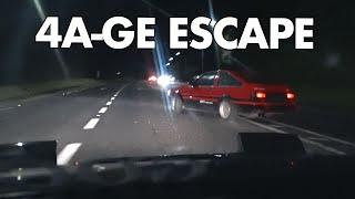 Raw AE86 Drifting - 4A-GE Late Night Escape