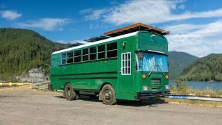 Stunning Raised Roof Bus Home w/ Innovative Design