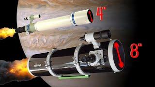 Comparing a Budget 8" Reflector to a Premium 4" Refractor