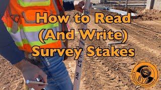 Surveying: How to Read and Write Survey Stakes