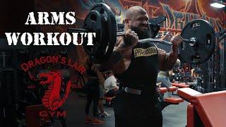 Golem's ARMS workout!  Dragon's Lair gym Las Vegas!