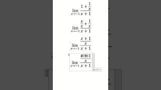 Calculus Help: Find the limits - lim (x→-1)⁡ (1+1/x)/(x+1) - Techniques
