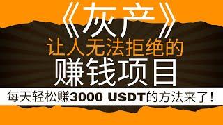 《灰产》让人无法拒绝的赚钱项目！每天轻松赚3000 USDT的方法来了！灰产项目 灰产2025 灰产赚钱 灰产业 灰产安全 灰产入门 灰产有那些｜做灰产的东叔