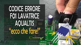 Errore F01 lavatrice Aqualtis: come si aggiusta