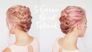 Pretty braided upstyle - S Curve braid tutorial