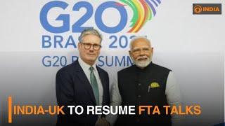 India-UK to resume FTA talks and more | DD India Live