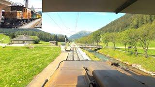  4K Filisur - Davos Platz - Filisur, cab ride in a 90 year old locomotive & new EMU [07.2020]