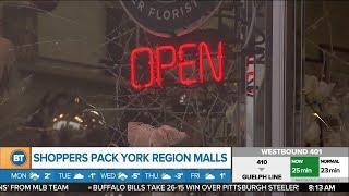 Shoppers pack York Region malls ahead of lockdown