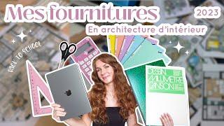 BACK TO SCHOOL  Mes fournitures en architecture d'intérieur