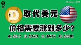 狗狗币取代美元价格需要涨到多少？全球101种货币的总市值是多少？如果狗狗币取代了这101种货币，那价格需要涨到多少？韭菜君模拟狗狗币未来